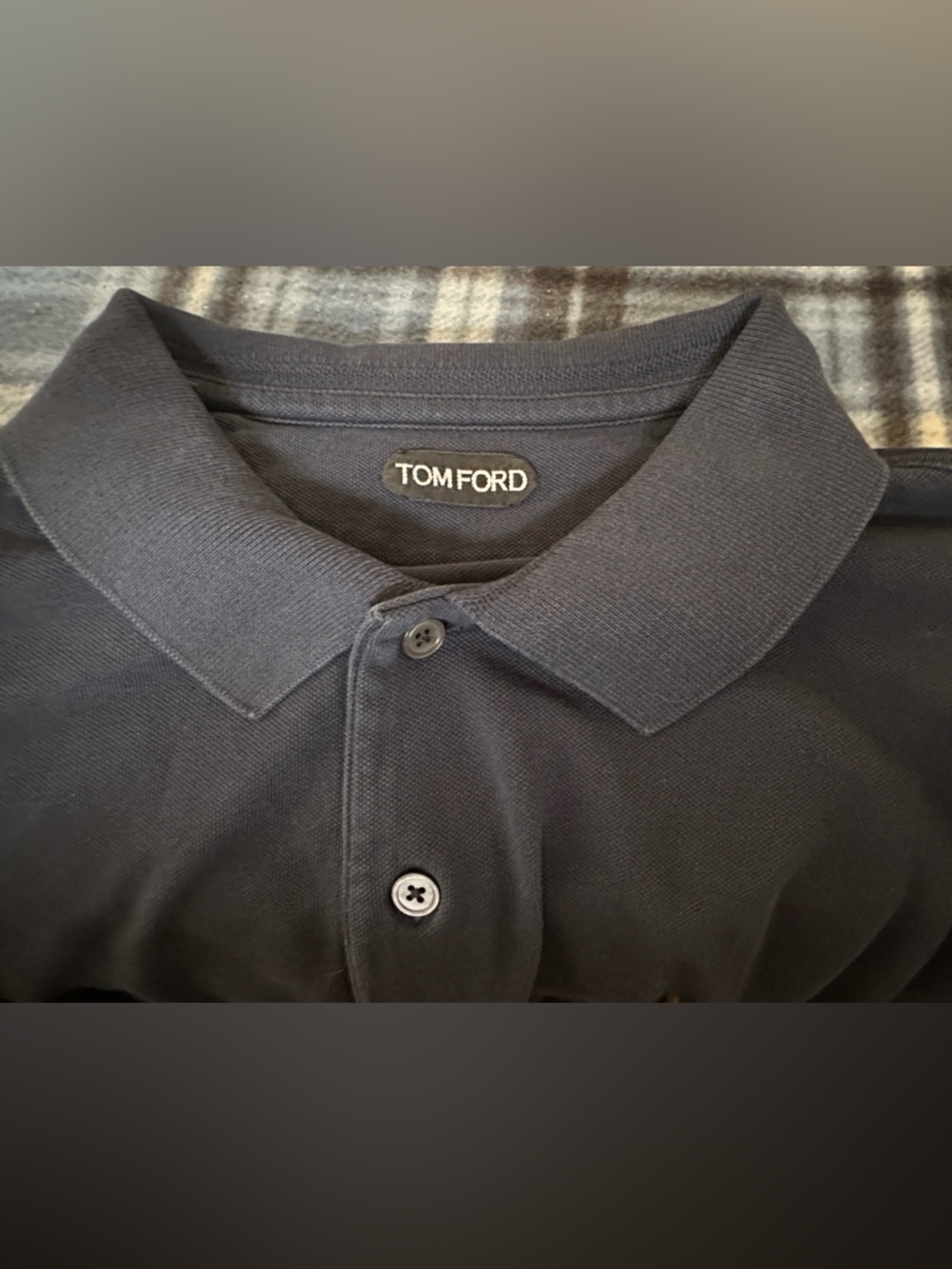 Tom Ford Classic Fit Navy Men’s Short Sleeve Polo Shirt Size 56